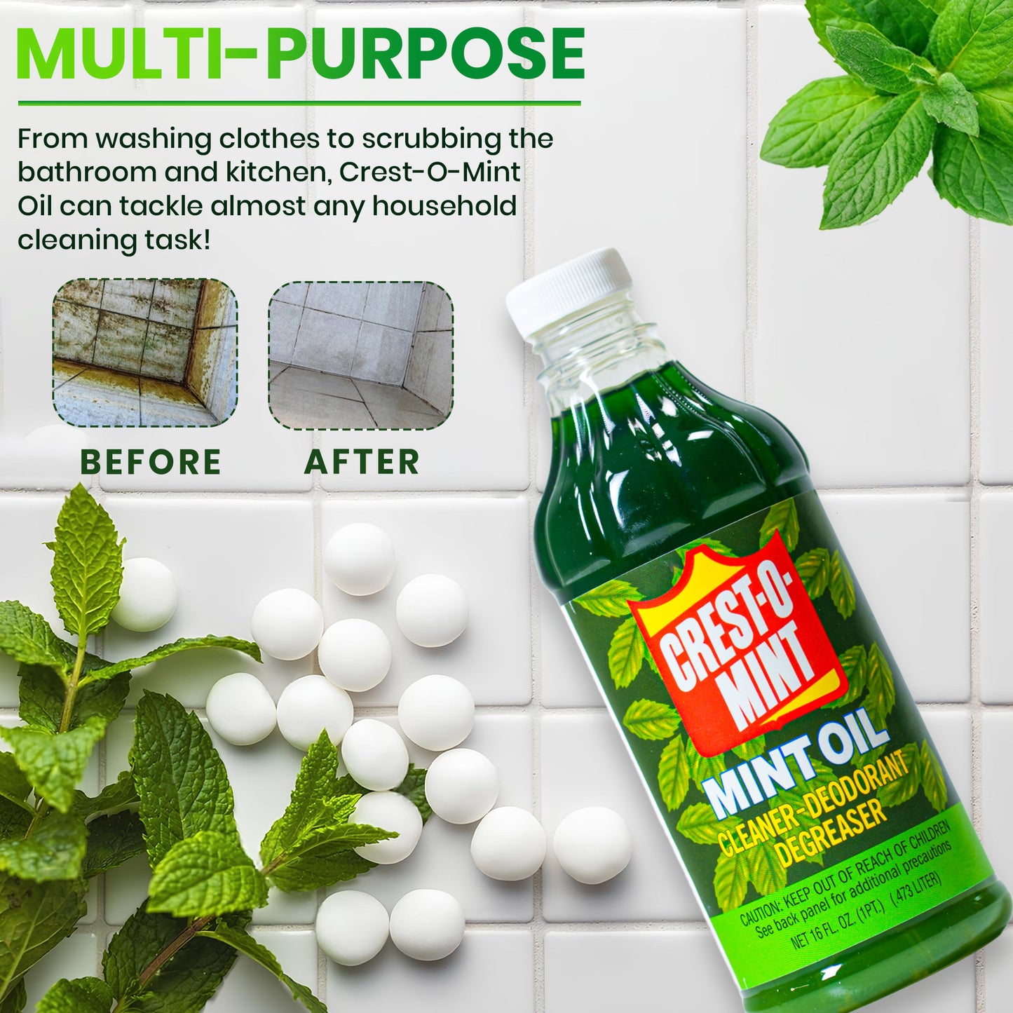 Crest-O-Mint Oil Multipurpose Cleaner & Rodent Repellent – 16 oz