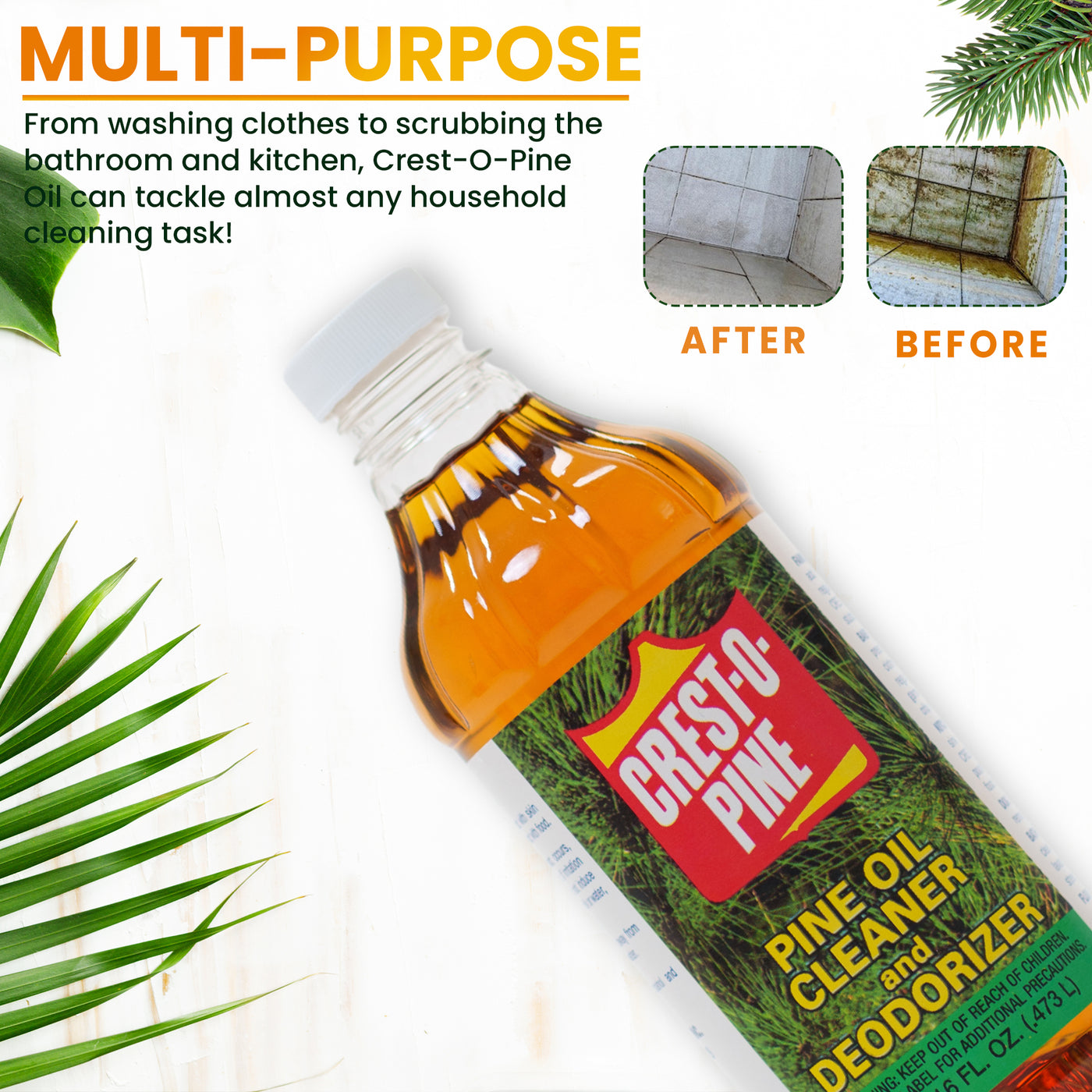 organic pine oil herbicide Crest-O-Pine Oil All-Purpose Cleaner, Degreaser & Deodorizer